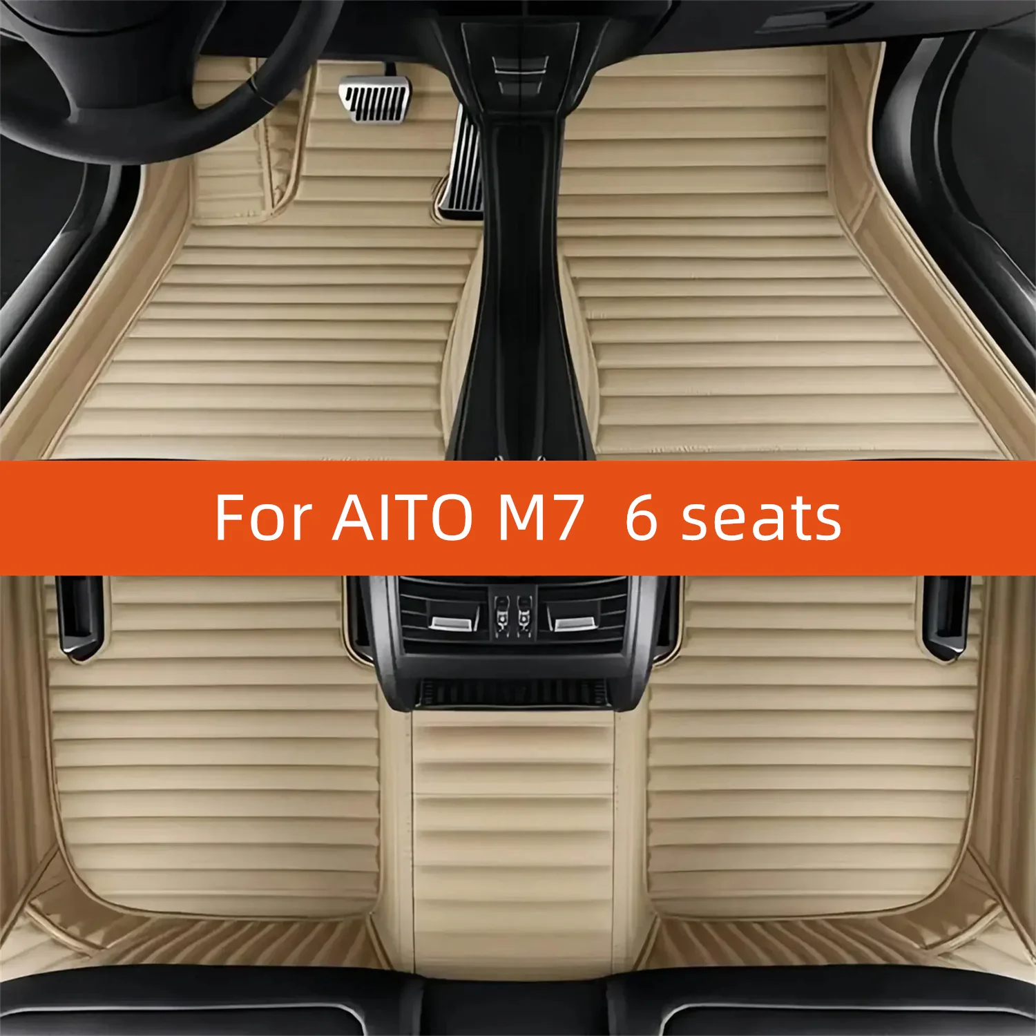 

Custom Leather Car Floor Mat For AITO M7 6 seats 2022 2023 2024 2025 2026 2027 Car Mat Interior Accessories