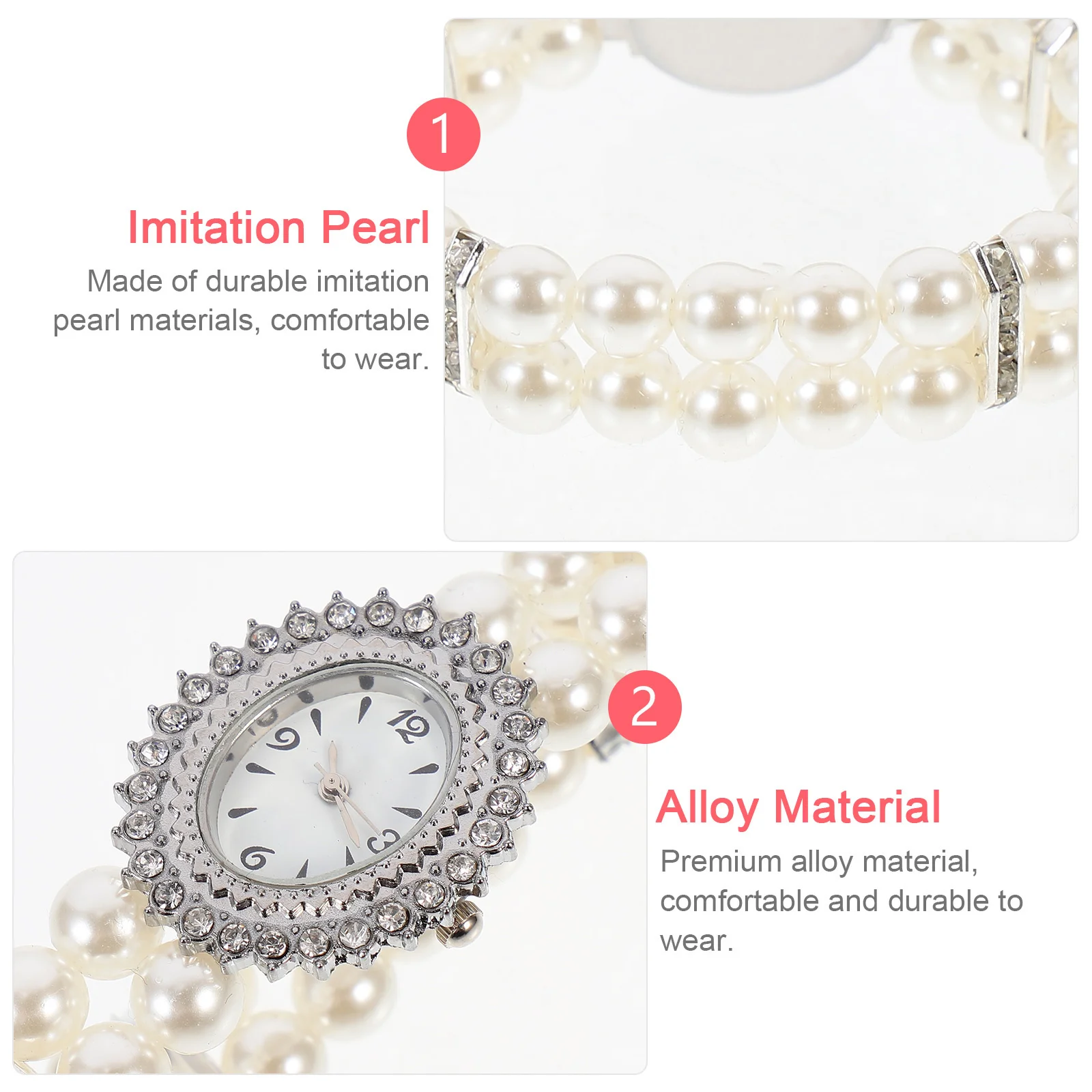 

Элегантные женские часы, двойные ряды, жемчужный браслет, наручные часы с имитацией жемчуга, повседневные модные часы для студентов и девочек, подарок