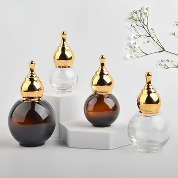 10ml 20ml 30ml 50ml şeffaf kabak damlalık uçucu yağ şişe kozmetik alt şişeleme parfüm küçük örnek şişesi