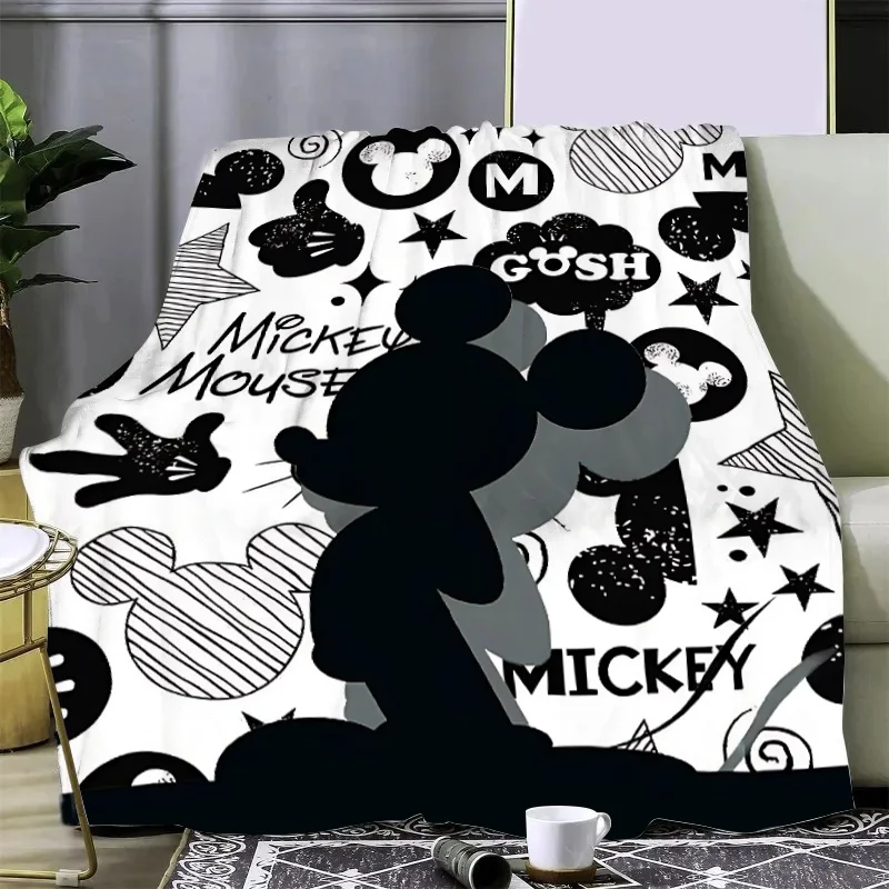 Disney Mickey Mouse Printed Blanket Picnic Blankets Warm Blanket Soft and Comfortable Blanket Home Travel Birthday Gift