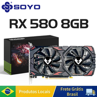 SOYO AMD Radeon RX580 8G Graphics Card GDDR5 Video Card HDMI DP DVI PCIE3.0x16 Gaming GPU RX 580 Cards Computer components