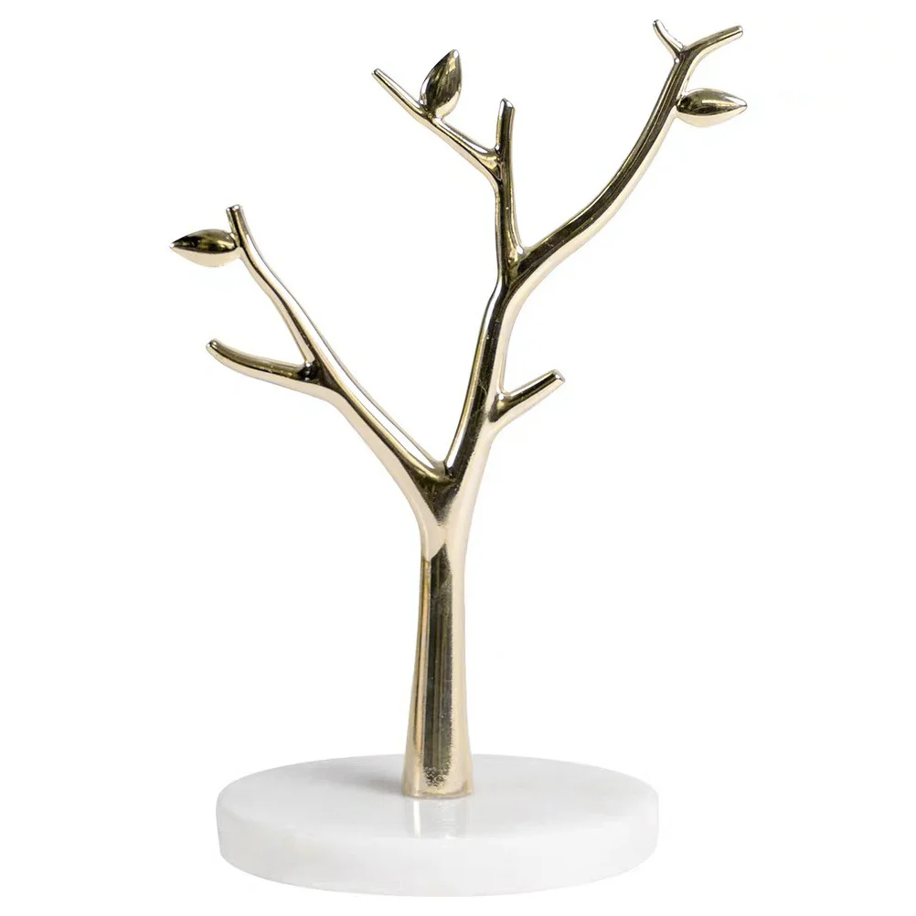 1Pcs White Marble Tree Jewelry Hanging Rack Multi-Function Stand for Bracelet Necklace Watch Ring