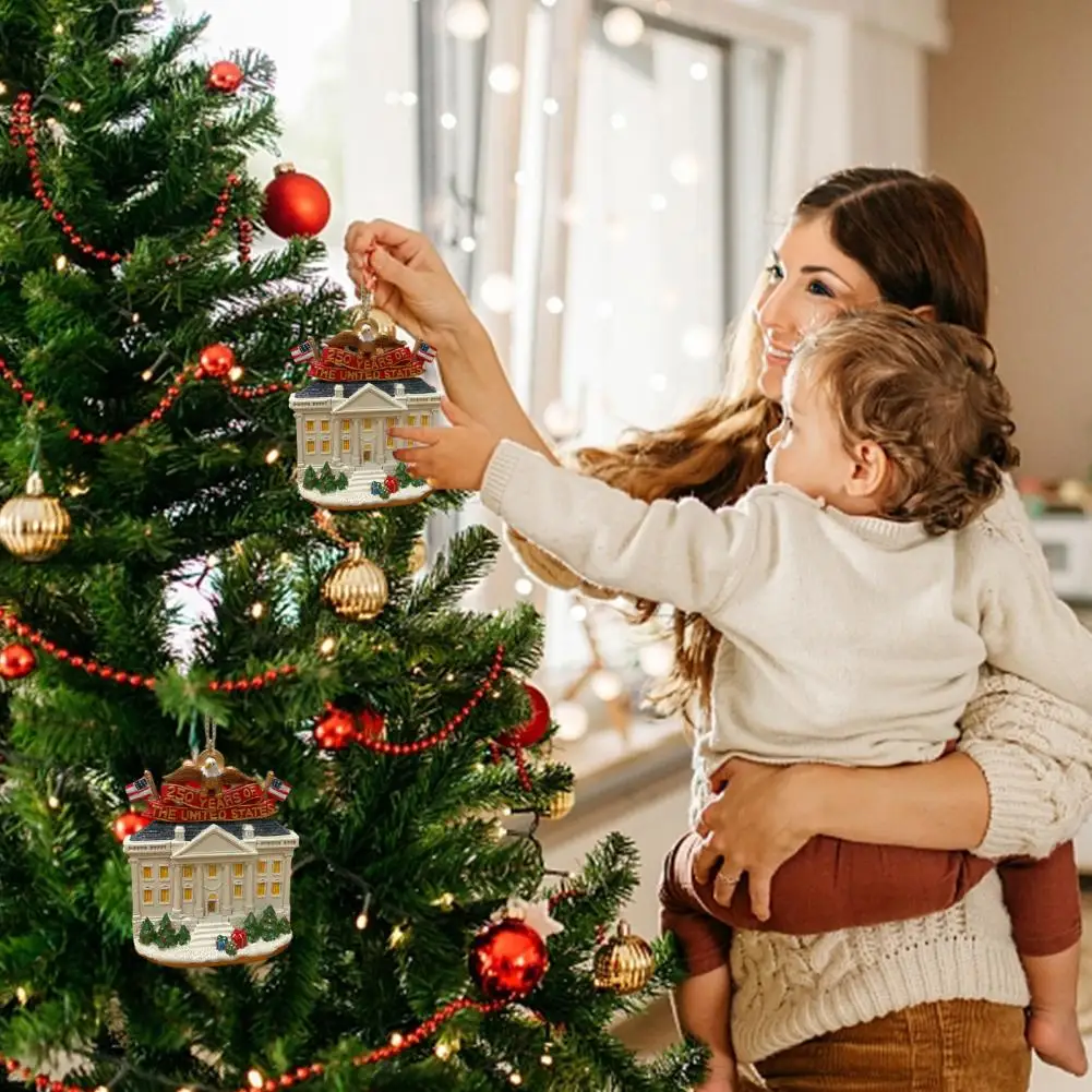 

Usa Founding Anniversary Ornament Vintage Christmas Pendant Patriotic 250th Anniversary for Patriots for United for Christmas