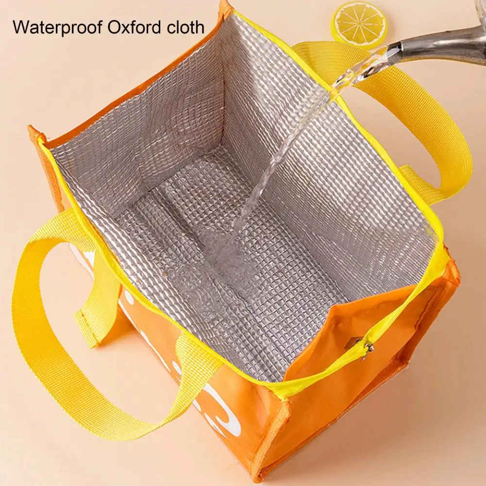 Portable Thermal Lunch Box Bags Large Capacity Oxford Cloth Food Storage Handbags Travel Picnic Pouch Insulated Cooler Bento Bag