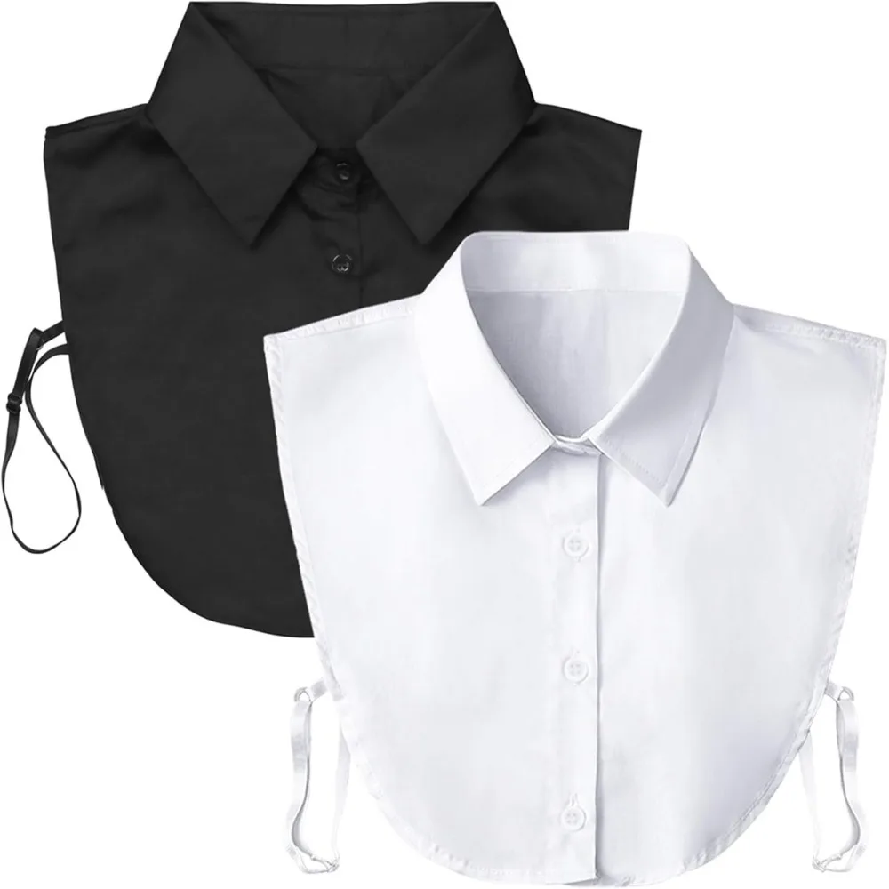Botvotee Fake Collar Detachable Dickey Collar Blouse Half Shirts Peter Pan Faux False Collar for Women & Girls Favors