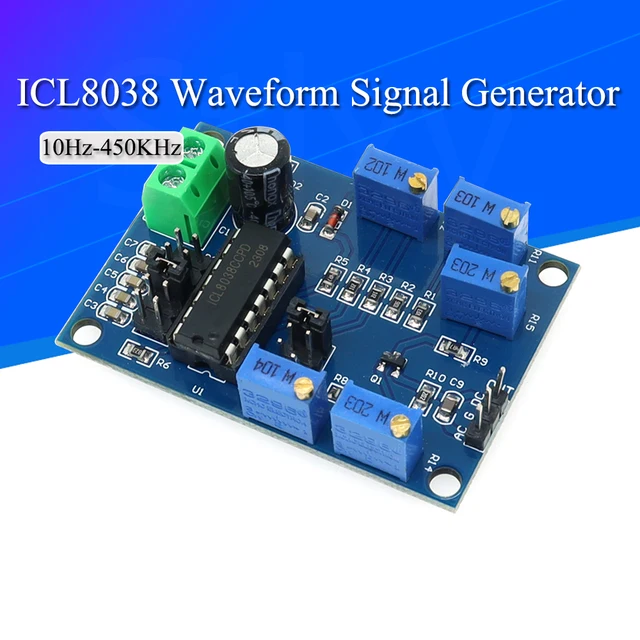 ICL8038 Generator sygnału sinusoidalnego Trójkątny moduł fali prostokątnej 10 Hz-450 KHz Źródło sygnału średniej i niskiej częstotliwości 12 V do 15 V