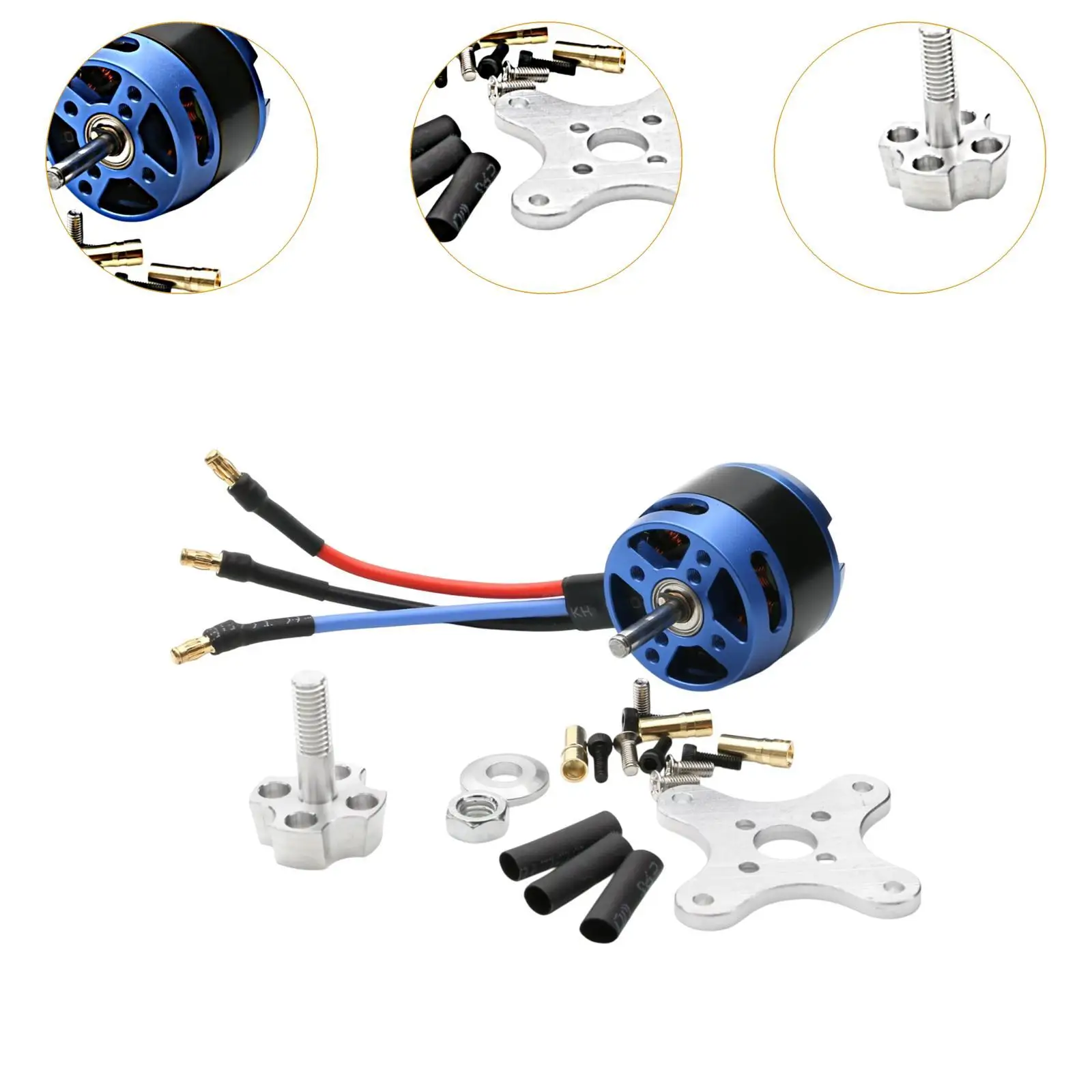 D3530 1100kv Brushless Outrunner Motor 3.8mm Shaft Multifunctional Spare Parts