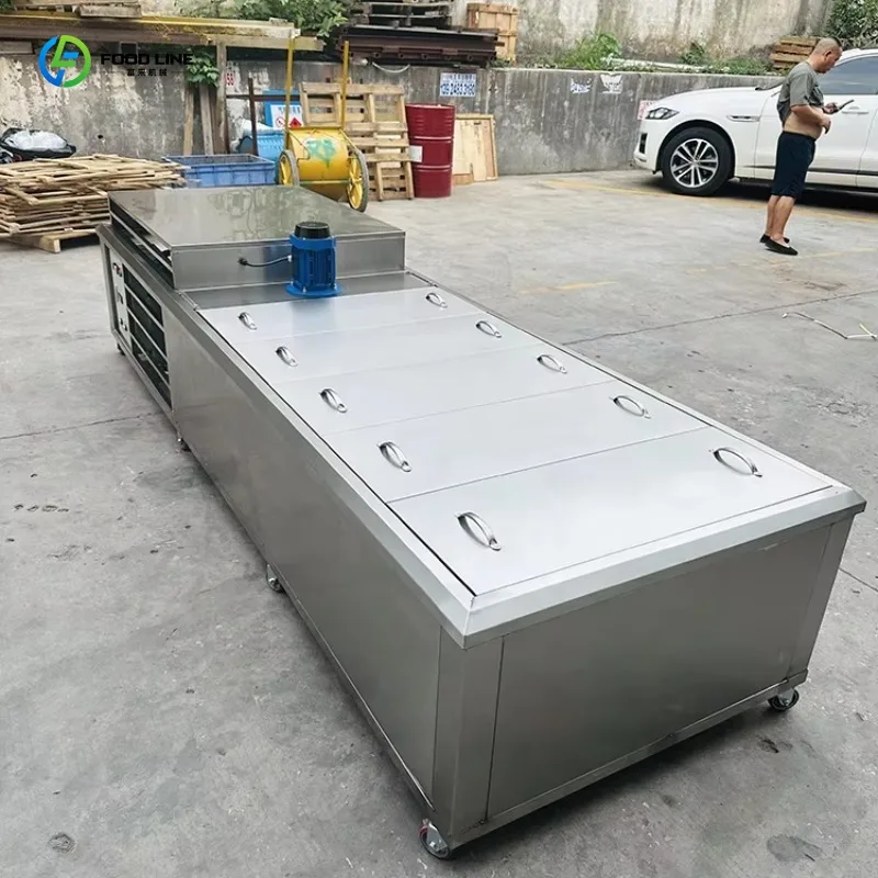 Customized Large Cylindrical Stainless Steel Ice Maker 50 Buckets Automatic Cotton Snowflake Icicle Ice Machine