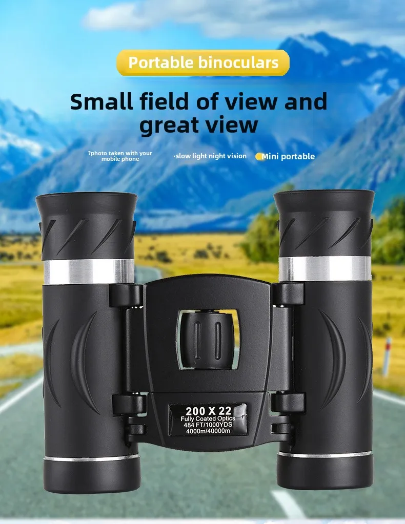 New Product 200x22 High Definition Camping Hiking Scenic Binoculars