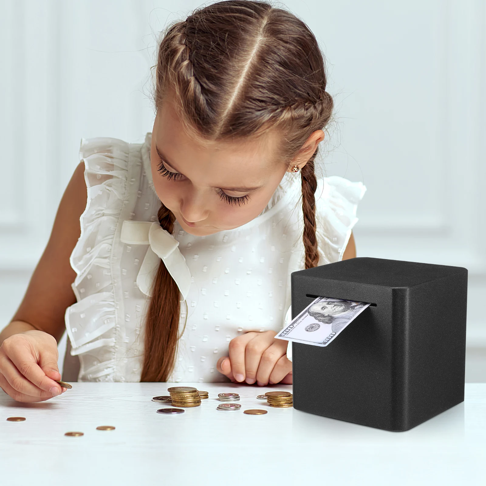 

Indestructible Piggy Bank Adult Stainless Steel Cash Savings Container Modern Design Encourages Saving Piggy Bank Adult