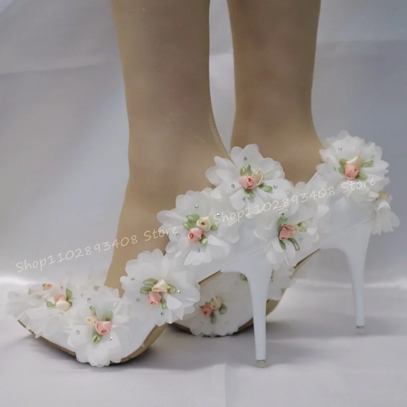 Zapatos de tacón alto con punta en pico Para mujer, calzado de boda, con cristales poco profundos, de talla grande, 2023