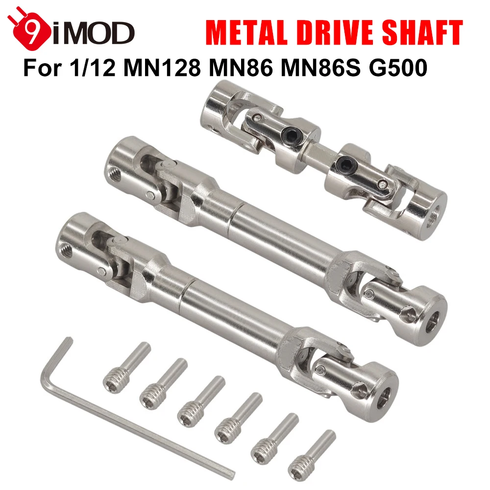 9IMOD Metalen Aandrijfas CVD Staal 6x12mm Zeshoekige Schroeven Voor MN1/12 MN128 MN86 MN86S G500 RC Auto