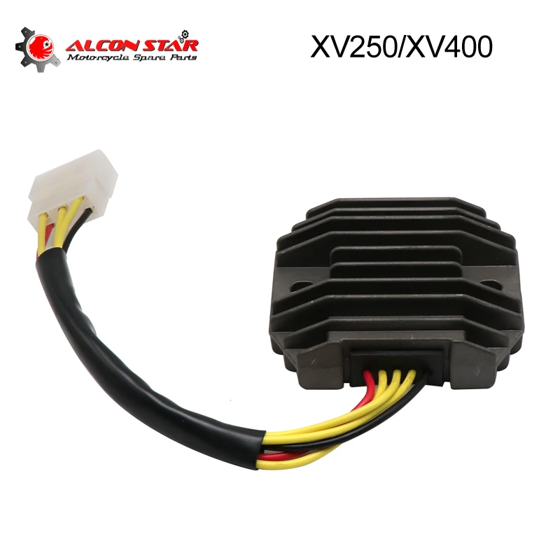 Alconstar- Motorcycle Motocross Voltage Regulator Current Rectifier For Yamaha Virago XV125 XV250 XV400 TDM850 Racing DC 12V