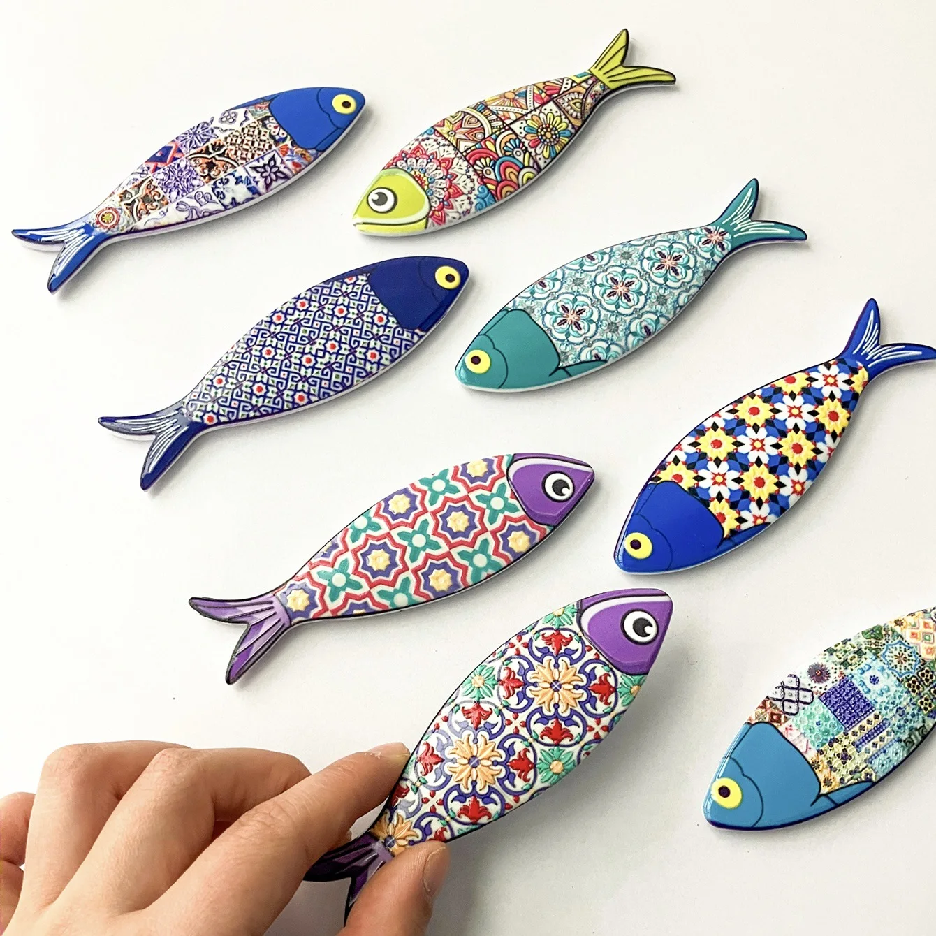 1PC Fridge Magnets Bohemia Style Fish Refrigerator Magnetic Sticker Gifts Photo Message Holder Kitchen Fridge Sticker Home Decor