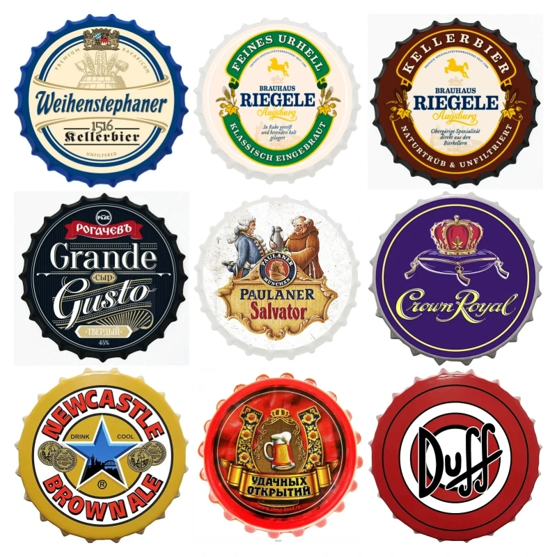 Vintage Route 66 Car Motor Tin Sign, Vinho Cerveja Cap Signs, Bar Garagem Round Art Decor Placas, Placa De Metal, Artesanato Pendurado, Personalizado