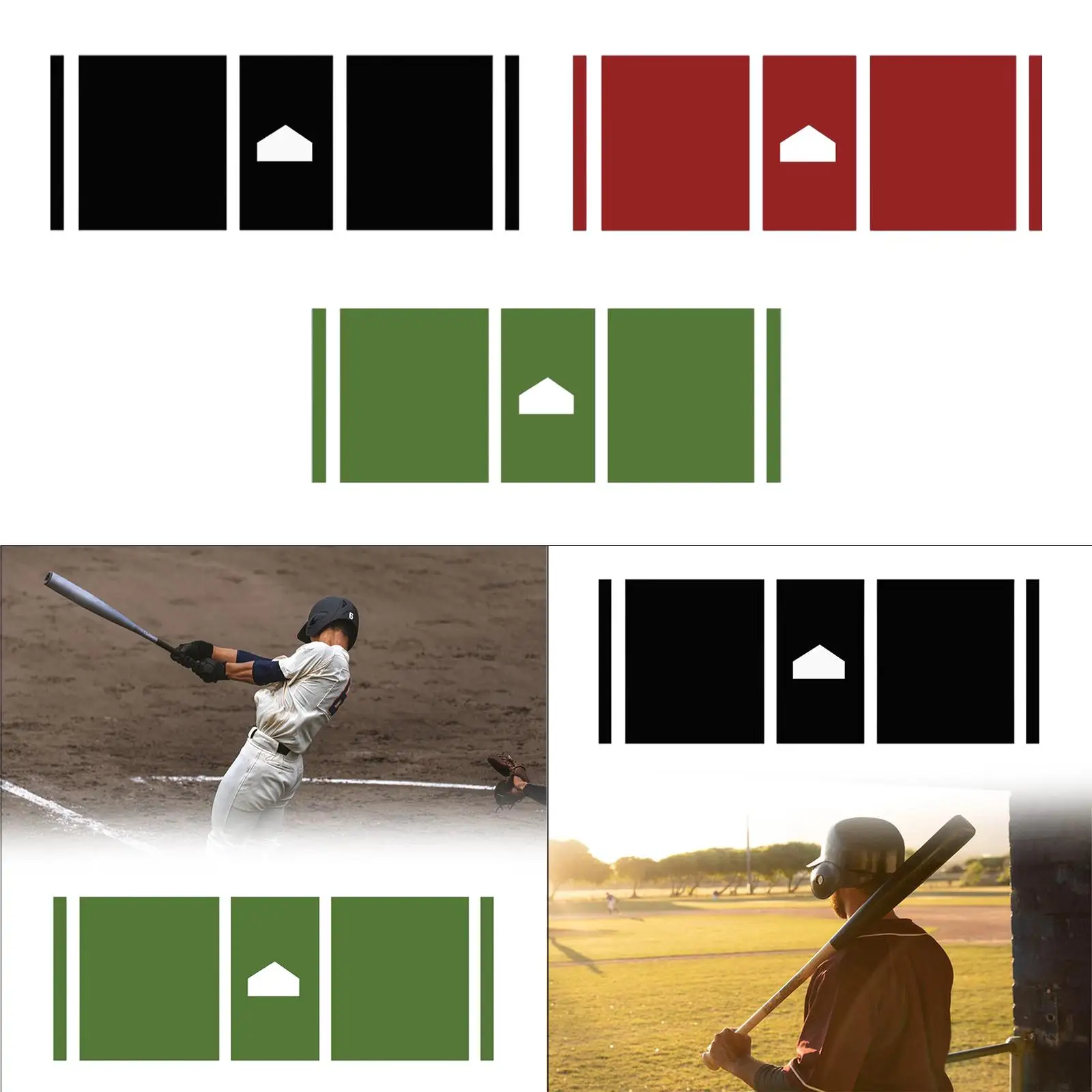 

Baseball Hitting Mat Multifunctional Exercise Pad Anti Slip Gifts Outdoor Softball Batting Mat for Teenagers Baseball Training