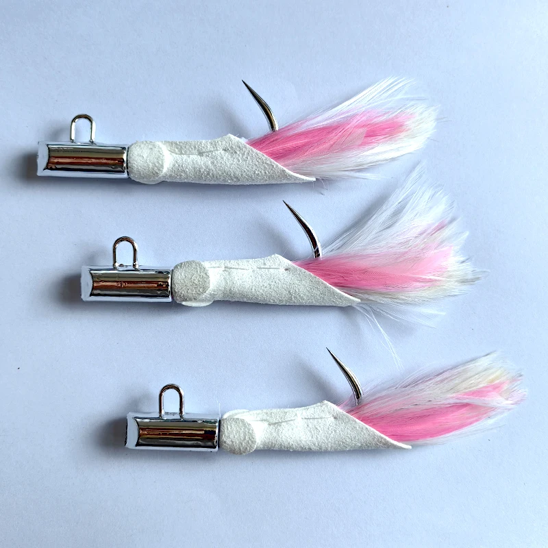 TAKEDO HT01 Gancho de pele de veado galvanizado para pesca marítima 2.0 #   2.2 #   2.5 #   2.8 #   3.0 #   Gancho de pesca Jigging Big Game Shark Tuna Hook