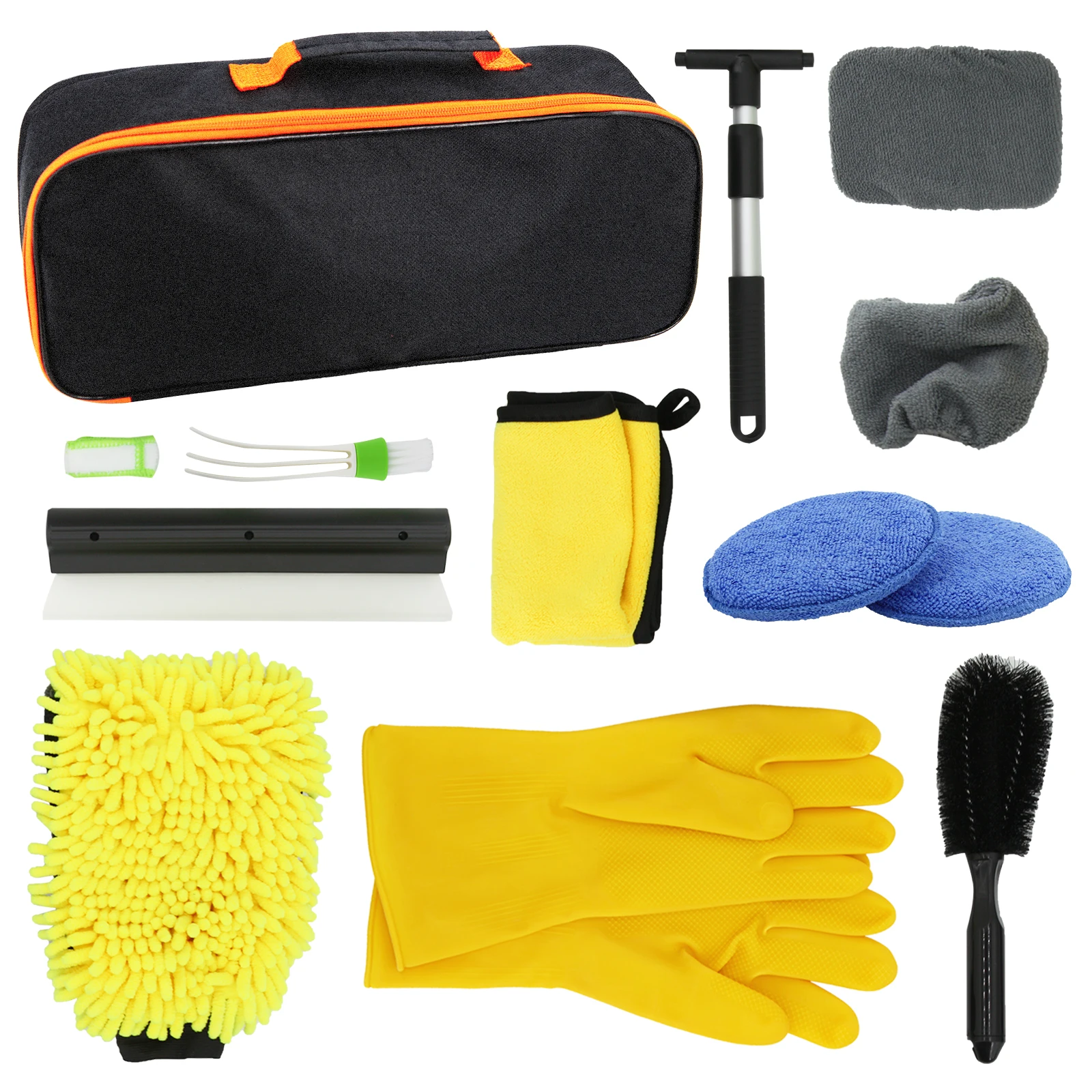 

Car Cleaning Kit Scrubber Brush Detailing Set Air Conditioner Vents Towel Washing Gloves Polisher Adapter Vacuum Cleaner