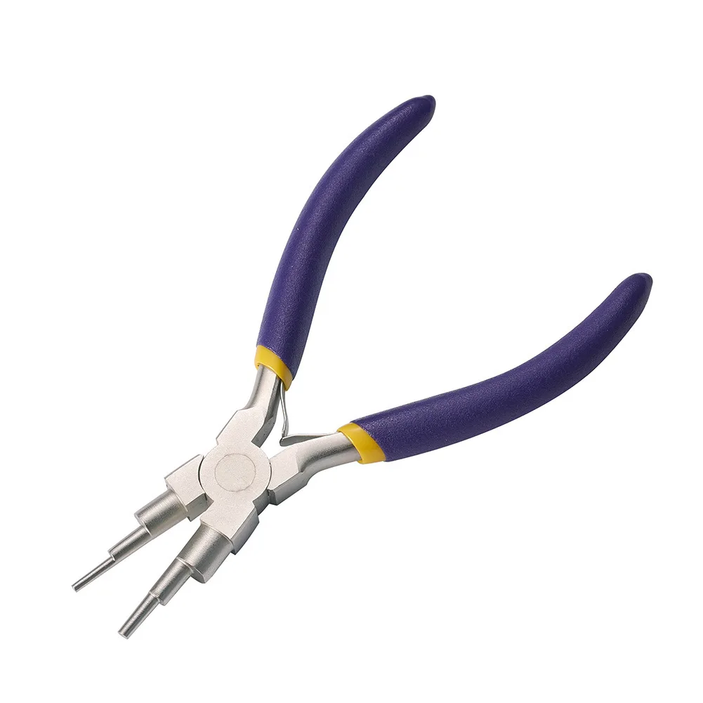 6 in 1 Wire Bending Pliers Guardrail Pliers Wire Ring Forming Pliers for 2-9mm Rings and Jump Rings Jewelry Making Tool