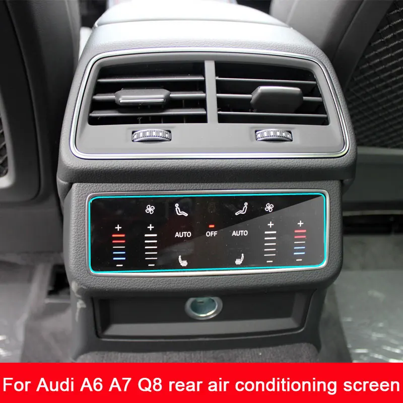 screen protector for 2019 Audi A6 A7 Q8 rear air conditioning screen,9H hardness tempered glass screen protective film