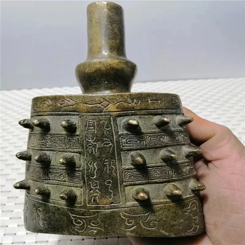 

Chinese Old Bronze, Musical instruments, bells, carved with ancient inscriptions