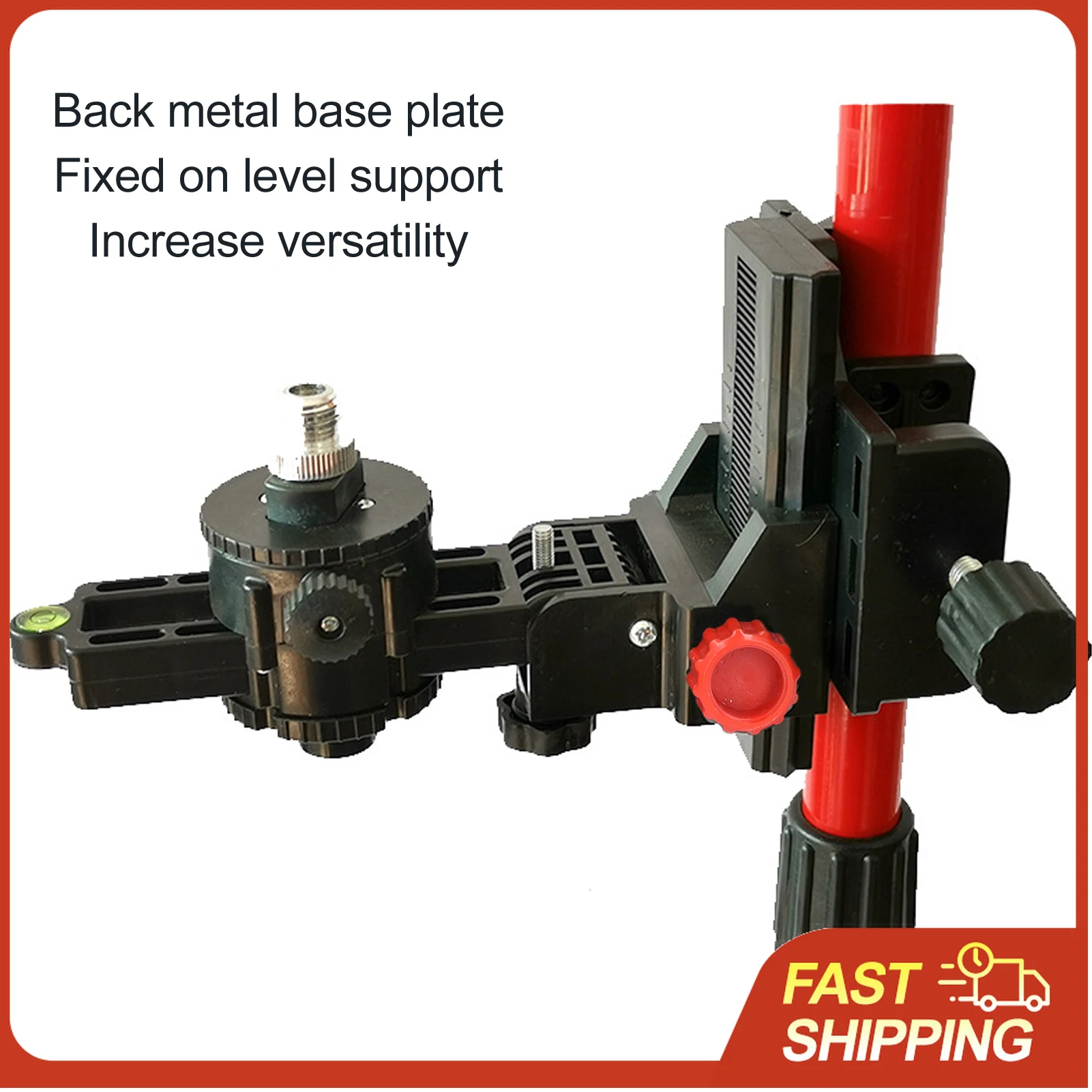 360° Fine-Tuning Bracket Adapter with Clip, L-Shape Pivoting Base for Wall/Ceiling Mount, Adjustable 0-10cm