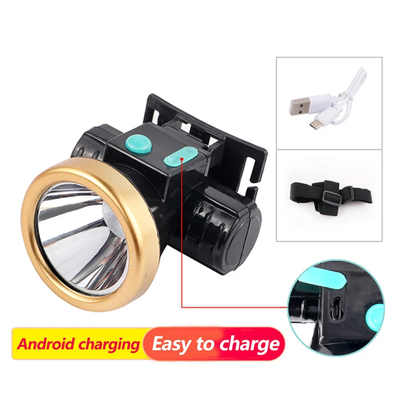 1 Set Strong Light Super Bright Outdoor Head-mounted Household Mini Flashlight LED Headlight Long Battery Life Riding Headlights