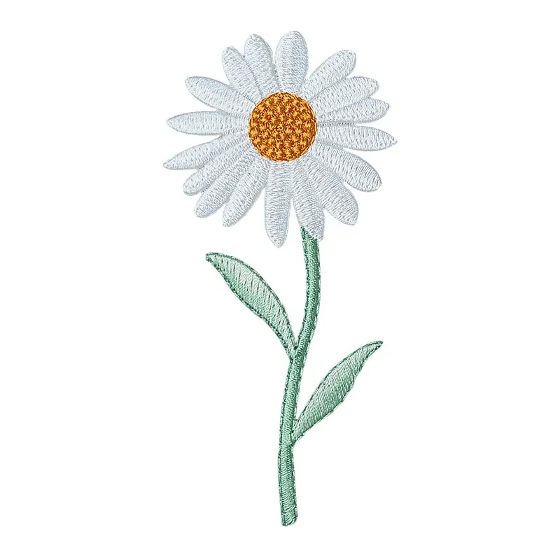 Small Sun Flower Daisy Set Embroidery Patches for Clothing Iron on Clothes Sticker Stripe Iron-on Dress Applique DIY Hole Repair