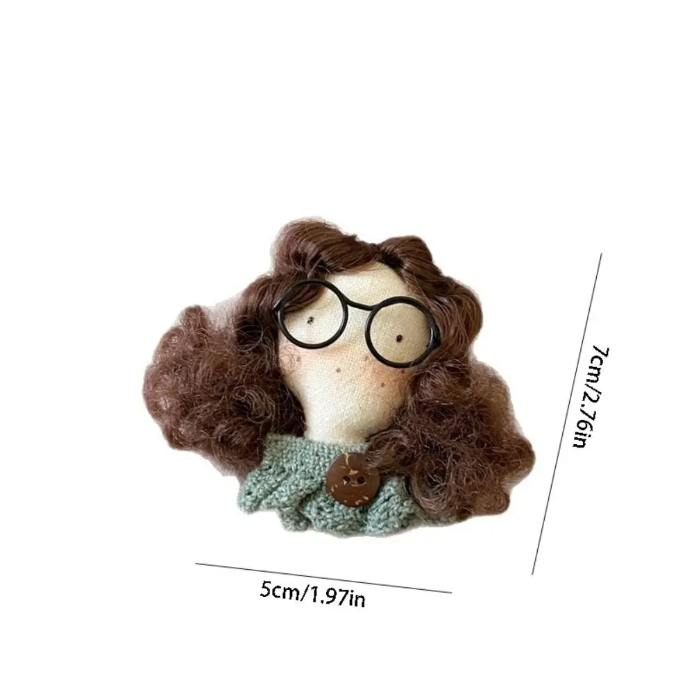 مجعد الشعر فتاة القماش النسيج بروش لطيف الرجعية الكرتون سترة دبوس دبوس الملحقات ليتل أرنب بروش الملابس التبعي #6