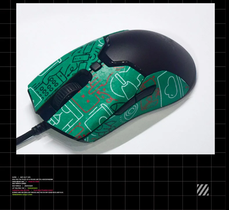 1 Pack Mouse Anti Slip Sticker For Razer Viper Wired/Viper Ultimate/Viper Mini Anti Sweat Tape Non-slip Stickers