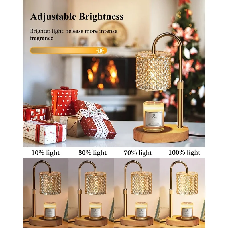 Candle Heating Lamp With Adjustable Height Electric Candle Heating Light with Timer Suitable For Scented, No candles included