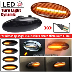 For Nissan X-trail Qashqai J10 Cube Juke Leaf Micra Micra K13 Note E11 Car Side Marker Light Dynamic LED Turn Signal Lamp