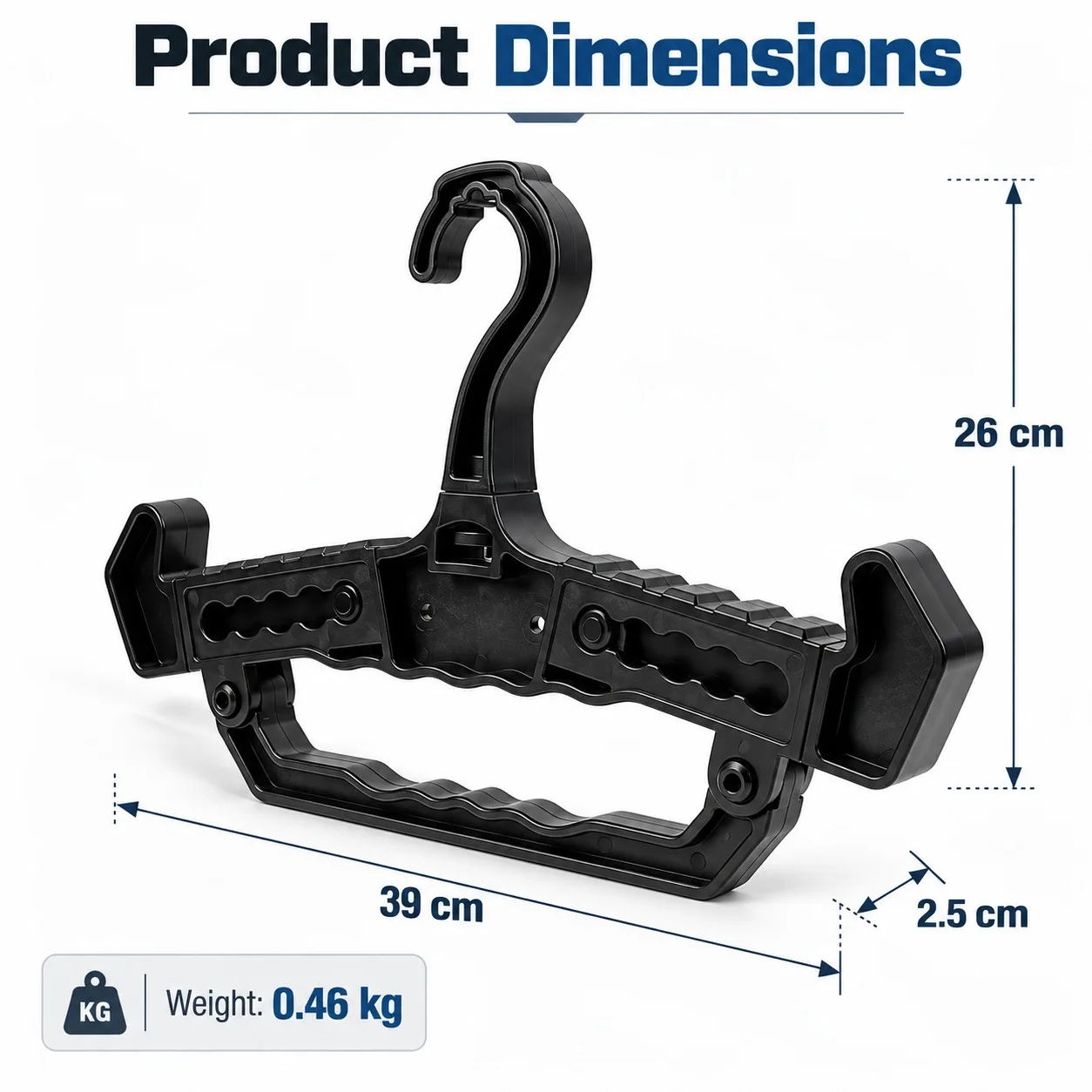 Adjustable Tactical Vest Hanger 5-Level Width Rotating Hook Gear Rack Carry Handle for Plate Carrier Backpack Outdoor Storage