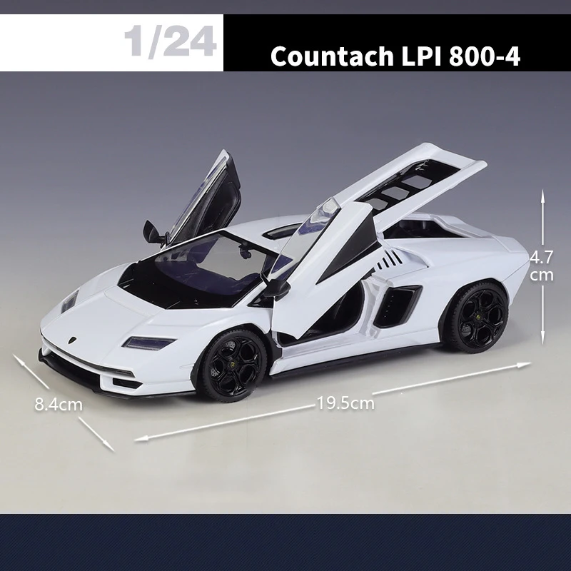 WELLY 1:24 Lamborghini Countach LPI800 Alloy Car Diecasts & Toy Vehicles Car Model Miniature Scale Model Car Toy For Children