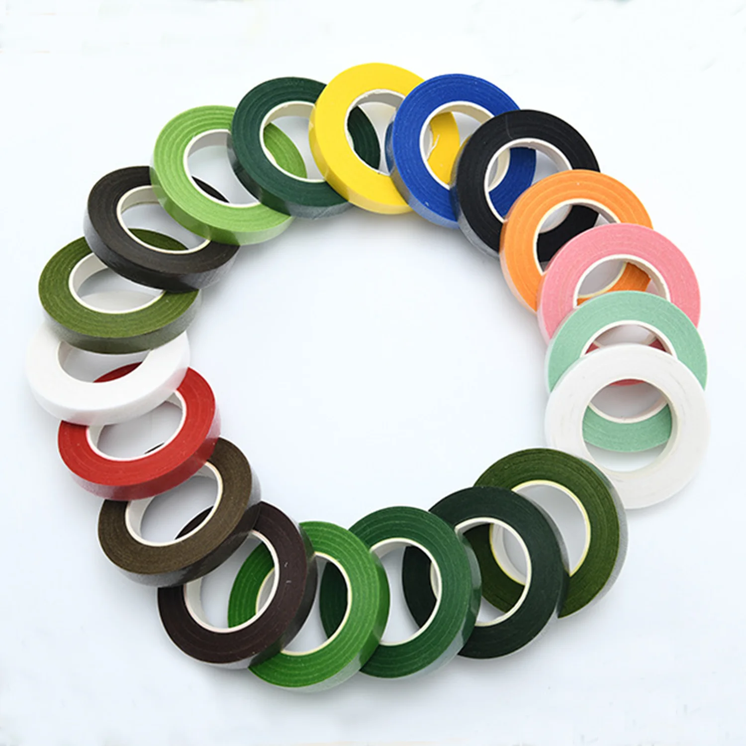

Floral Tape 1.2cm*27m/roll Crepe Paper Adhesive Tape DIY Home Making Wrapping Craft Tissue Paper for Bouquet Stem Wrapping