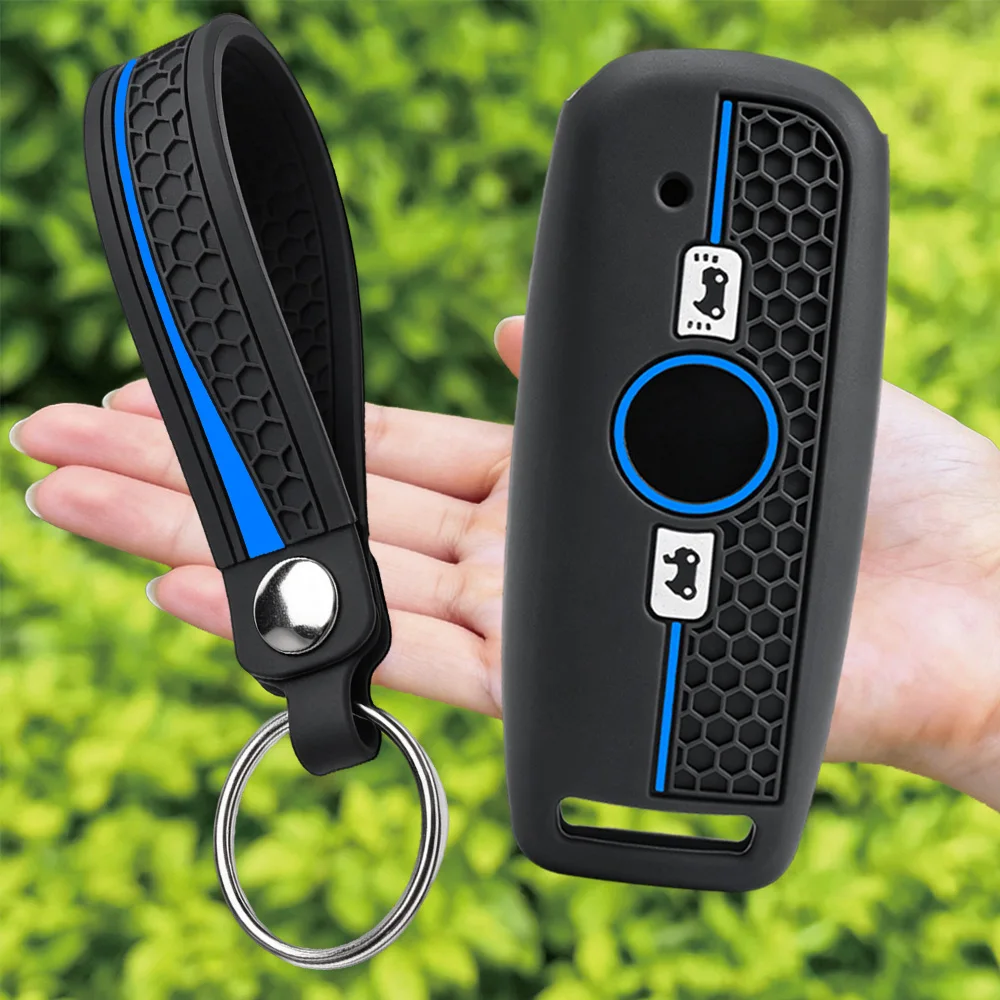 Keychain For Honda GL1800 Gold Wing GoldWing 2018 2019 2020 Motorcycle Key Case Shell Cover 2 Button Silicone Lock Opener