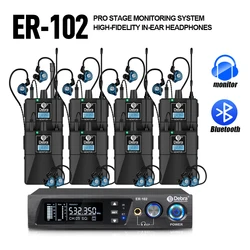Debra ER-102 UHF IEM In Ear Stage Monitor Professional Wireless System With Multiple Transmitter For Small Stage Performances