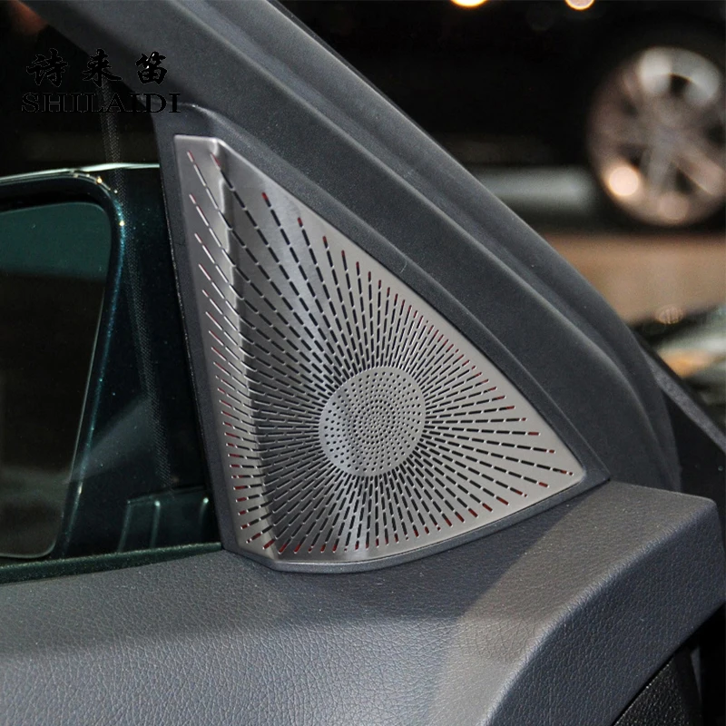 For Mercedes Benz C Class W204 2008-2014 Car Door Panel Loudspeaker Pad Stereo Audio Speaker Cover Frame Interior Accessories