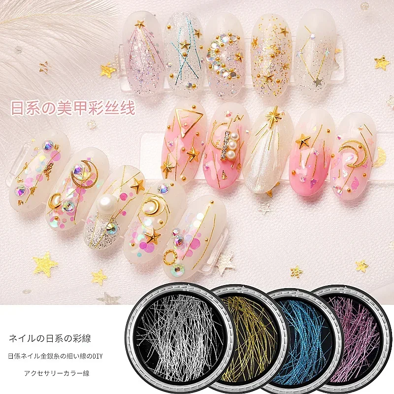 Дизайн-ногтей-проволочные-украшения-блестки-цветная-шелковая-нить-инструмент-для-ногтей-инструмент-«сделай-сам»-золото-серебро-3d-типсы-украшения-для-ногтей-украшение-для-маникюра