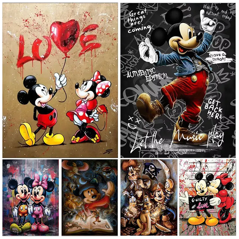 Disney Cartoon Diamond Painting Mickey Mouse 2024 New Collection Craft Kit Mosaic Castle DIY Embroidery Firework Unique Gift