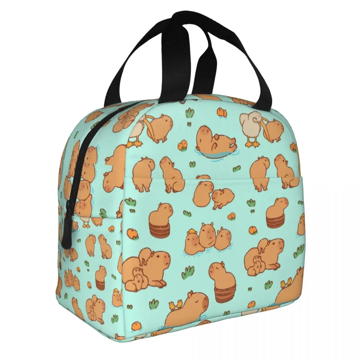 

Capybara Cartoon Insulated Lunch Bags Large Cute Animal Meal Container Thermal Bag Tote Lunch Box College Picnic Men Women