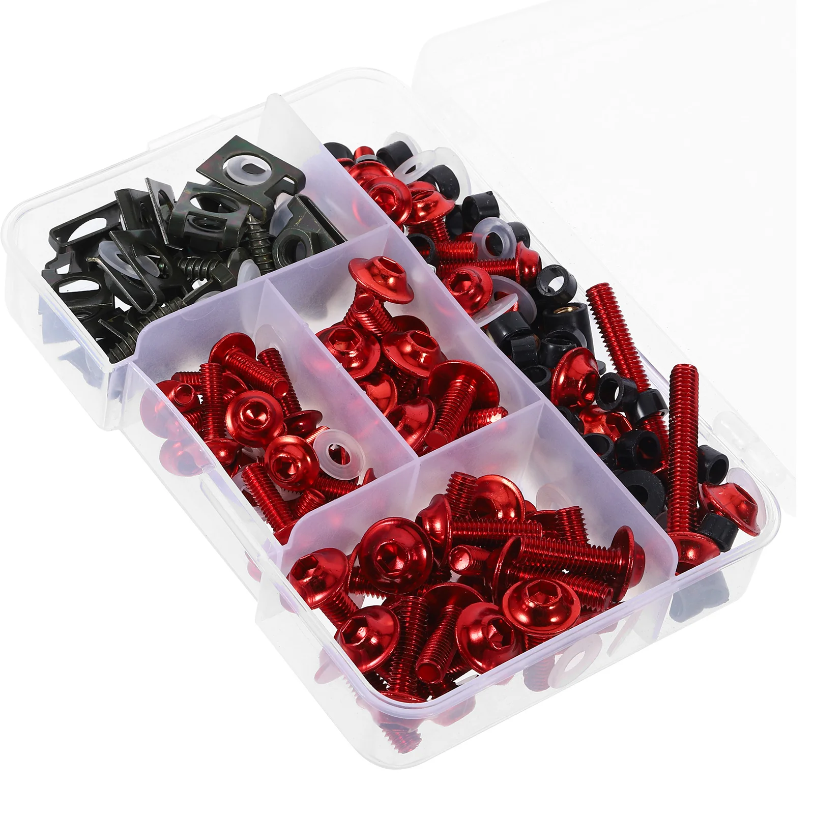 1 مجموعة 1 مجموعة دراجة نارية الزجاج الأمامي تقطيع المقابس الأسود متري البراغي المكسرات غسالات عدة ل هدية الزجاج الأمامي #2