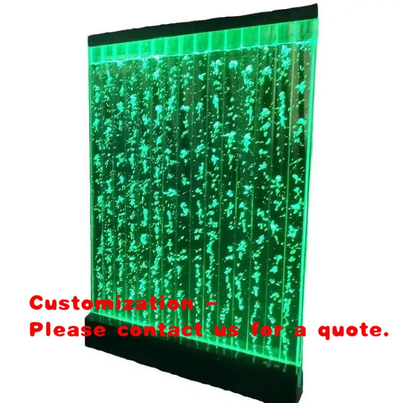 custom.Acrylic Bubble Wall Curtain Fountain Large Art Deco Design with Variable LED Lights, Modern Outdoor Lighting Featur