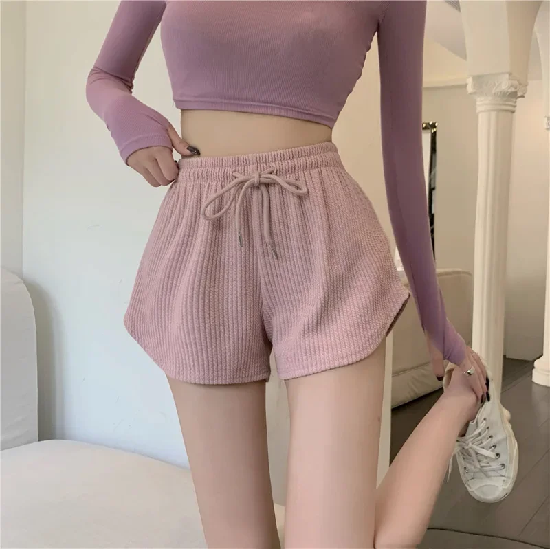 

Women Shorts Black Shorts Casual Elastics Pocket Loose Summer Ladies Clothing High Waist Yoga Pant Trunks Household High Quality