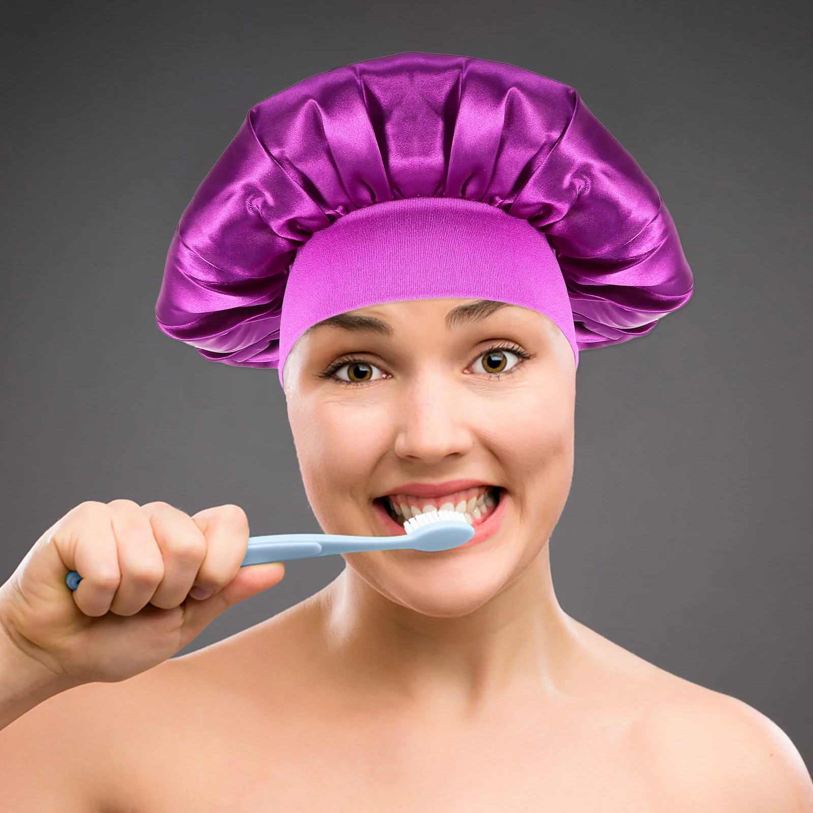 

1Pcs Premium Cloth Sleep Cap with Elastic Band Wide Fit Night Sleep Hat for Women Hair Wrap for Overnight Use Night Sleeping Hat