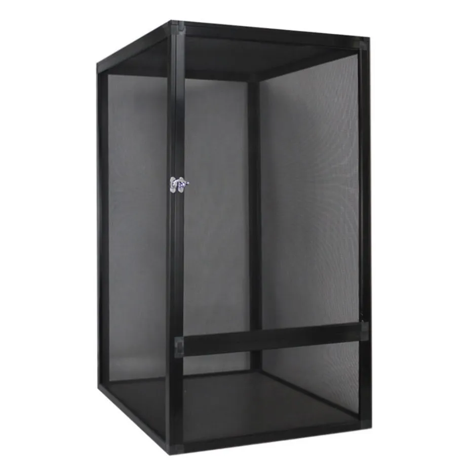 Aluminum Screen Cage, Reptile Terrarium for Chameleons and Lizards, Ventilated Habitat Enclosure, Durable and Easy to Clean
