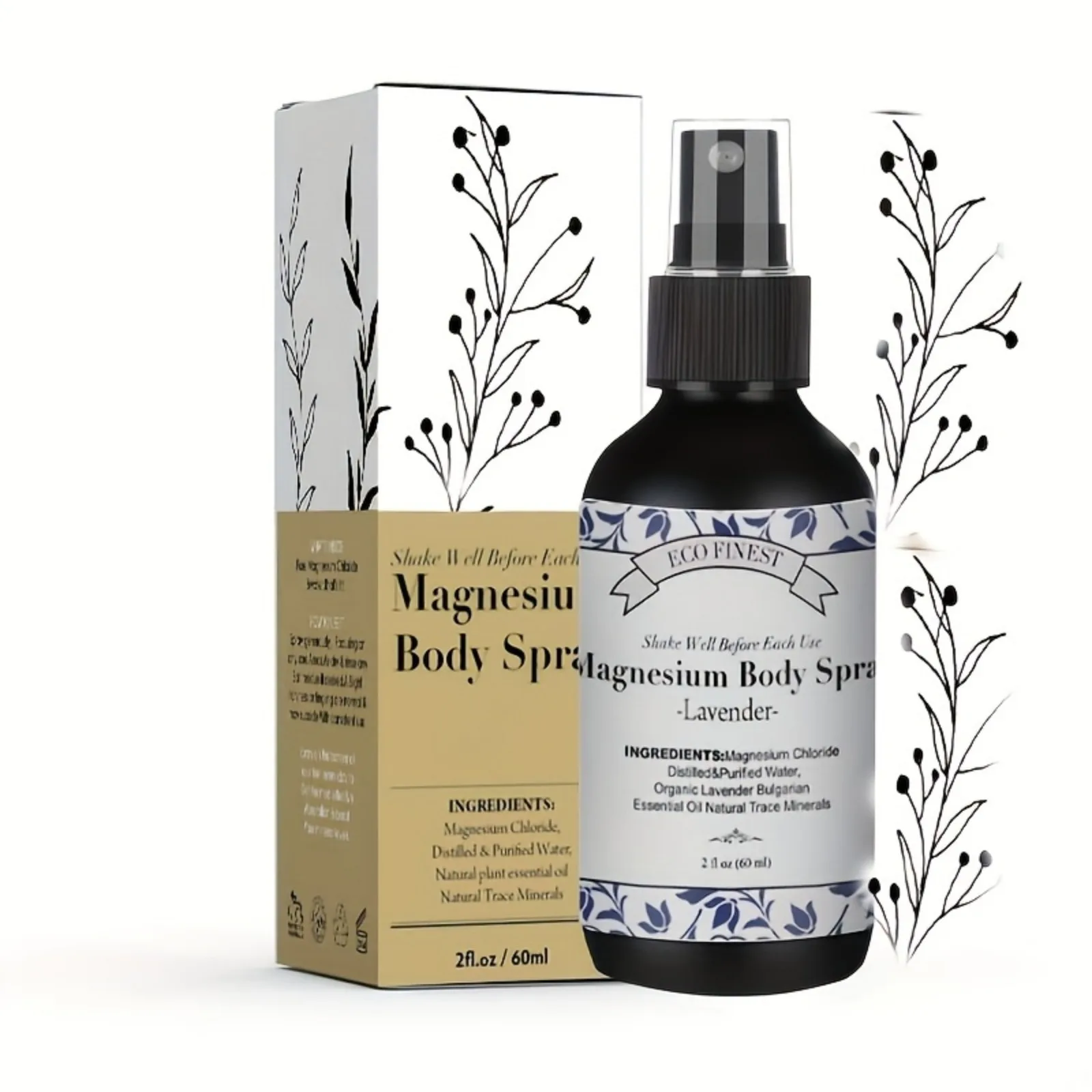 Magnesium Spray,Magnesium Spray, Pure Magnesium Oil Spray for Soothing Sore Muscles, Relaxation Stress Relief