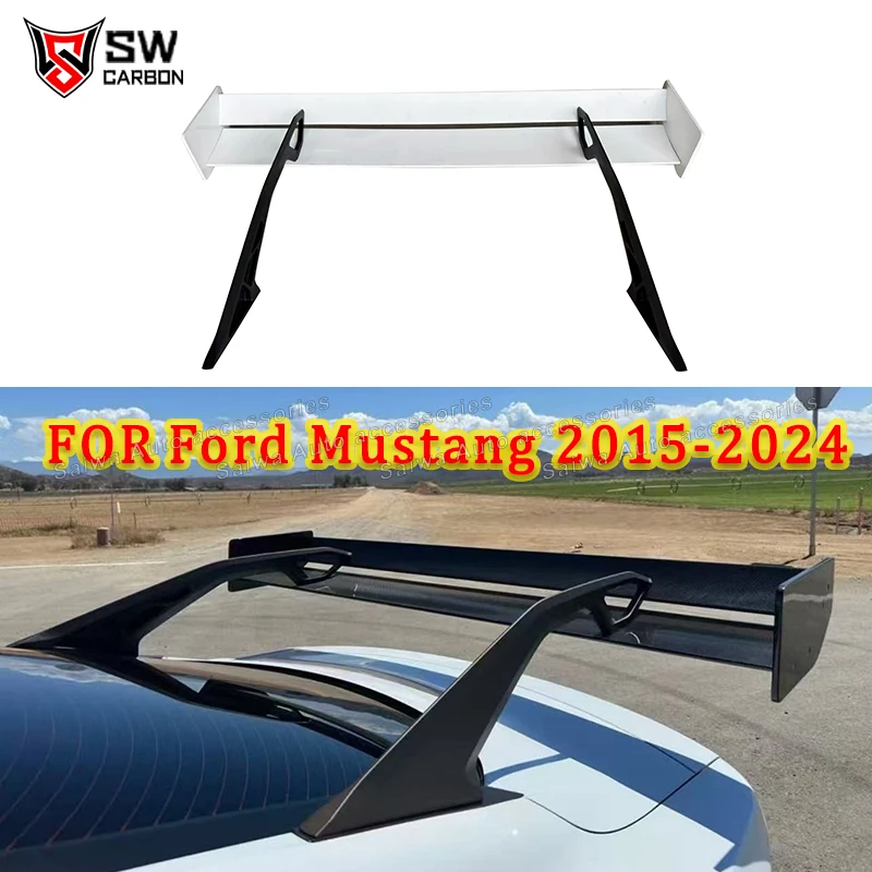 

Заднее крыло Gtd Style из углеродного волокна GT для Ford Mustang 2015-2024, высокое крыло, задний спойлер багажника, крыло, разделитель багажника, комплект кузова автомобиля