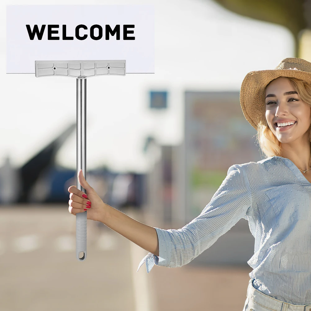 

Adjustable Handheld Sign Holder Stainless Steel Pole Portable Banner Display Stand For Elections Sports Parades Tourism