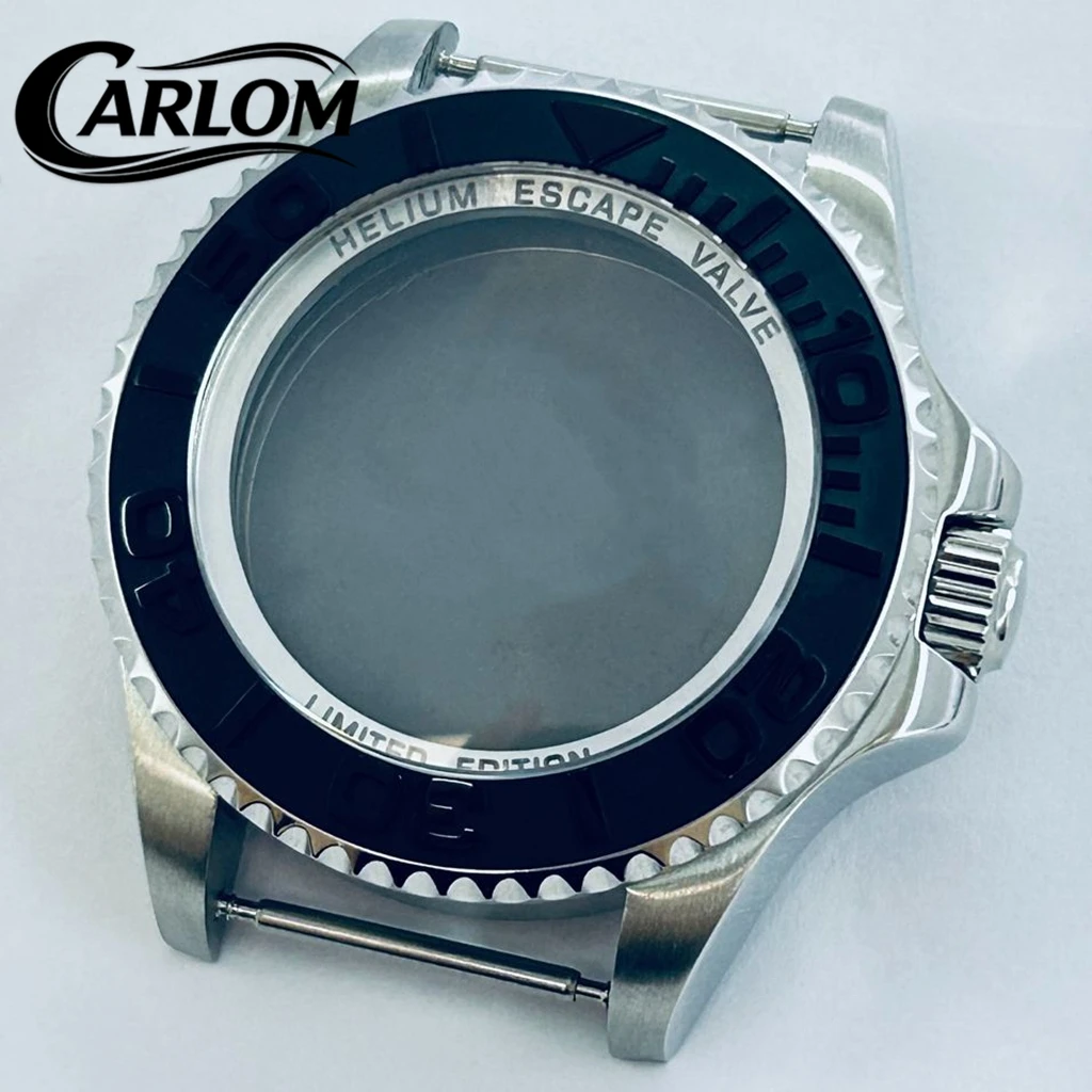 44mm NH Watch Case For NH34 NH35 NH36 NH38 NH39 NH70 Movement SEA Big DEEP Homage Sapphire Glass Black Ceramic Aluminum Bezel